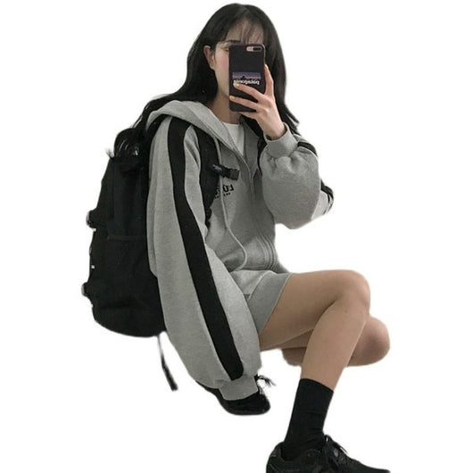Chaqueta Deportiva Gris de Manga Larga para Estudiantes - Image 11