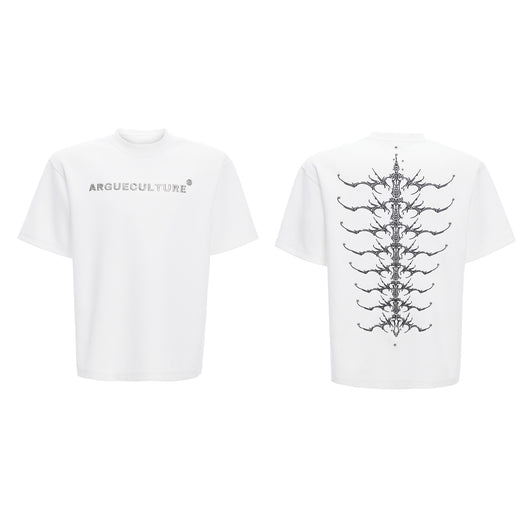 Playera Manga Corta Hombre con Diseño de Espina Dorsal y Remaches - Image 7