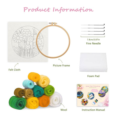 Kit de Fieltro Agujado con Marco de Bordado - Manualidades para Principiantes - Image 27