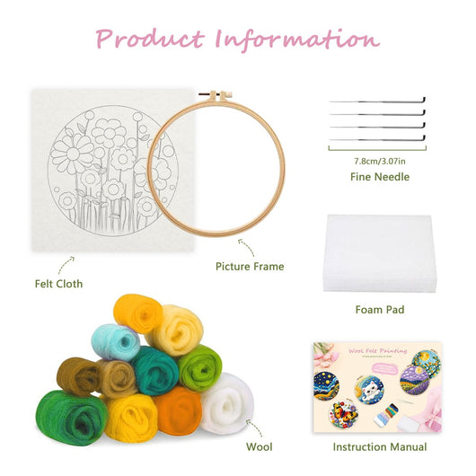 Kit de Fieltro Agujado con Marco de Bordado - Manualidades para Principiantes - Image 27