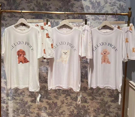 Pijama Estival Adorable con Estampado de Perrito para Mujer - Image 10
