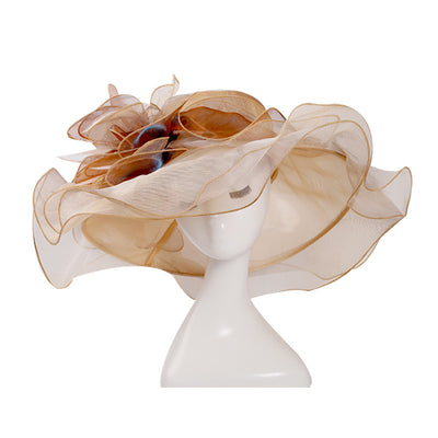 Sombrero Elegante Multicolor de Organza - Estilo Europeo y Estadounidense - Image 7