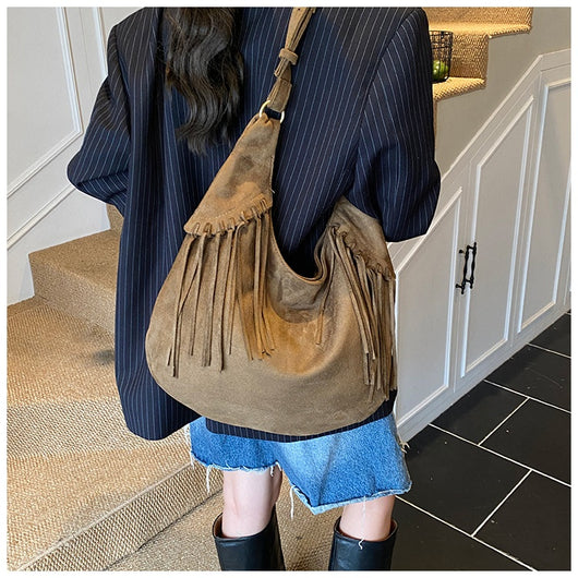 Bolsa Mensajera Retro de Gran Capacidad Tipo Dumpling para Otoño e Invierno - Image 18