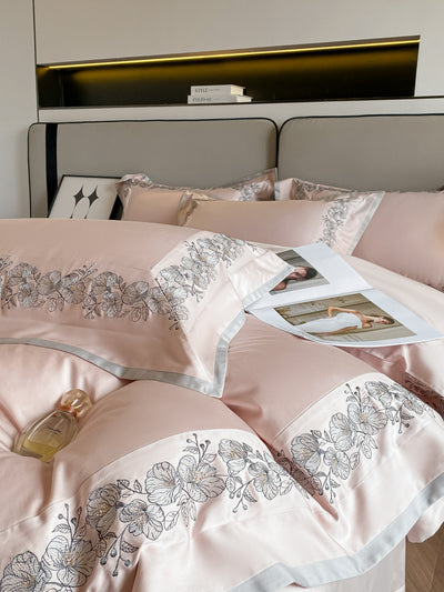 Juego de Cama 4 Piezas Algodón Pima 120 Hilos con Bordado Elegante - Image 13