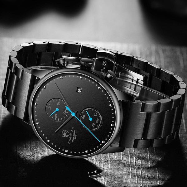 Reloj Empresarial para Hombre Resistente al Agua con Correa de Acero Multifuncional