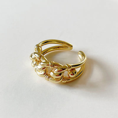 Anillo de Acero Inoxidable Estilo Industrial Minimalista Dorado - Image 7