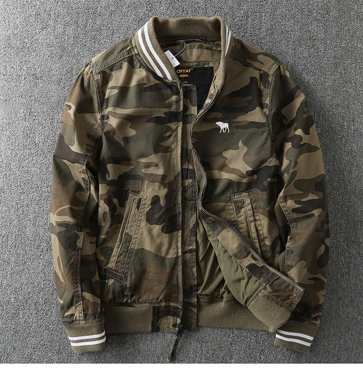 Chaqueta Bomber Cuello Alto Hombre Primavera Otoño - Image 7