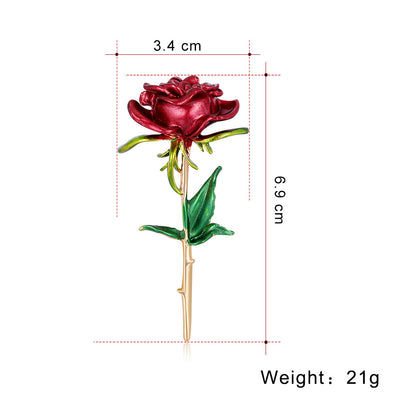 Broche Floral de Aleación con Efecto Goteo Elegante - Image 10
