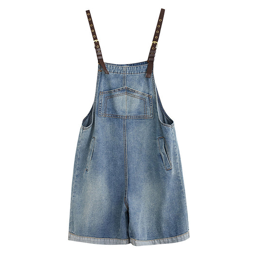 Pantalón Corto Overol Denim Suelto para Mujer - Image 8