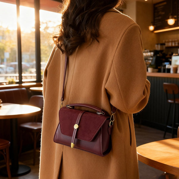 Bolsa Bandolera Cuadrada Retro - Estilo Vintage Compacto