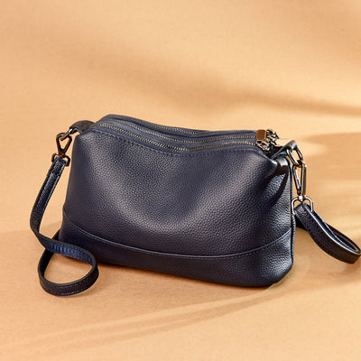 Bolso Bandolera de Cuero Genuino para Mujer - Diseño Monocapa Elegante