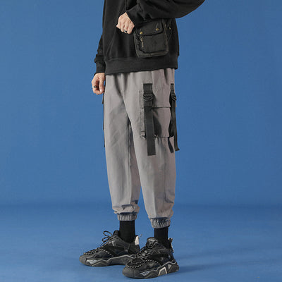 Pantalones Overol Hombre Otoño con Bolsillos Laterales y Cintas - Image 9