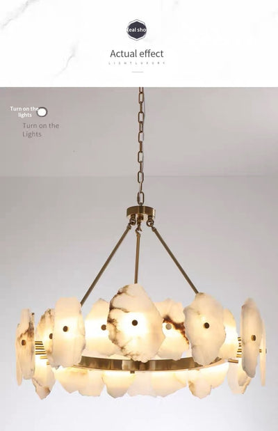Lámpara de Araña Mármol Creativa para Sala y Dormitorio - Image 13