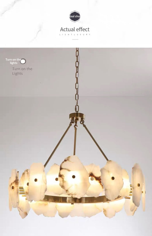 Lámpara de Araña Mármol Creativa para Sala y Dormitorio - Image 13