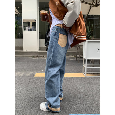 Jeans Holgados con Contraste de Personalidad para Mujer - Image 5