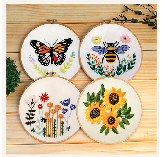 Kit de Bordado 3D con Flores y Plantas Hechas a Mano - Image 9
