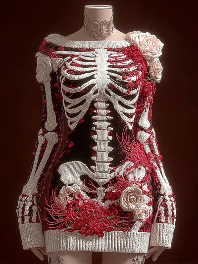 Falda Hip Estampado Digital Calavera Skull para Mujer - Image 10