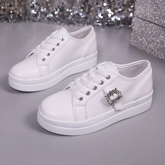 Zapatillas Deportivas de Cuero con Suela Flexible para Mujer - Image 3