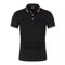 Polo Clásico Liso para Hombre con Cuello de Pie y Mangas Cortas