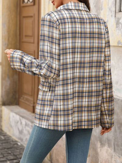 Blazer Cuadros Estilo Universitario para Mujer - Image 15