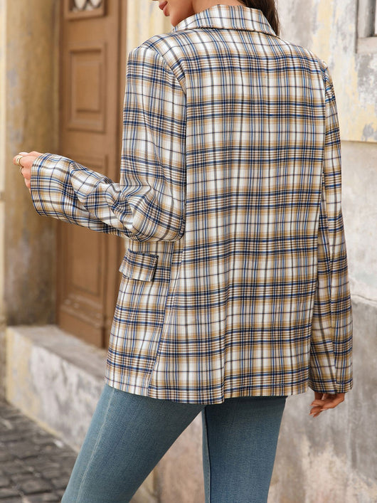 Blazer Cuadros Estilo Universitario para Mujer - Image 15