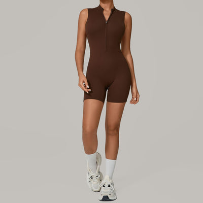 Jumpsuit Elegante Sin Mangas con Cuello Alto y Cierre - Image 5