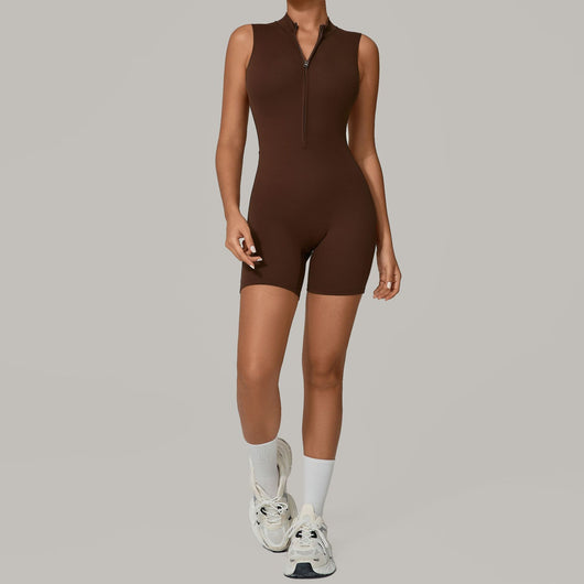 Jumpsuit Elegante Sin Mangas con Cuello Alto y Cierre - Image 5