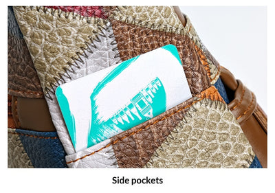 Bolso Bandolera Multicolor con Diseño de Parches Geométricos - Image 31