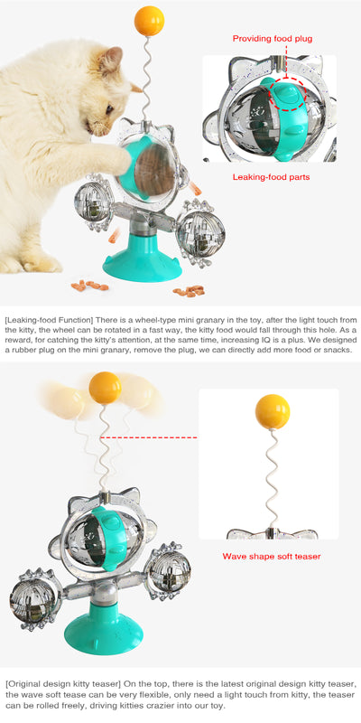 Juguete Interactivo para Gatos con Pelota Dispensadora y Ventosa - Image 10