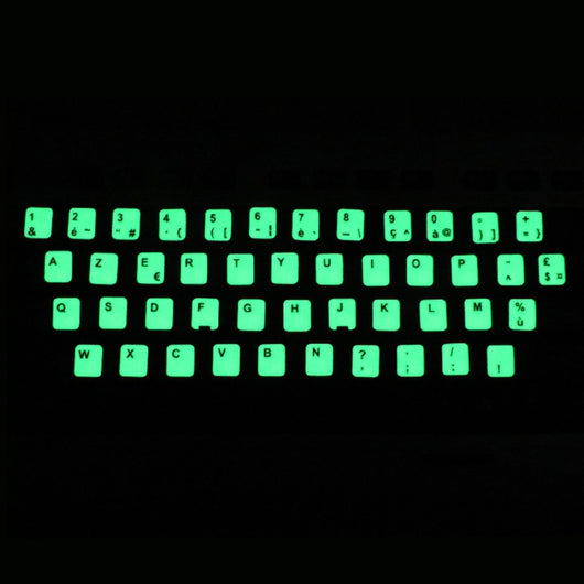 Pegatinas de Teclado Luminosas Multiidioma - Árabe, Tailandés, Hebreo, Francés, Italiano, Alemán - Image 14