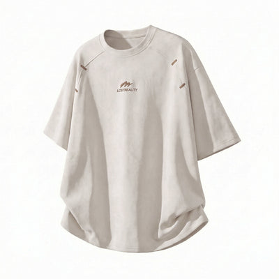 Playera Estructurada de Manga Corta con Textura Combinada para Hombre - Image 7