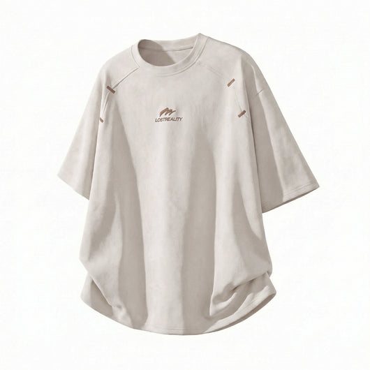 Playera Estructurada de Manga Corta con Textura Combinada para Hombre - Image 7