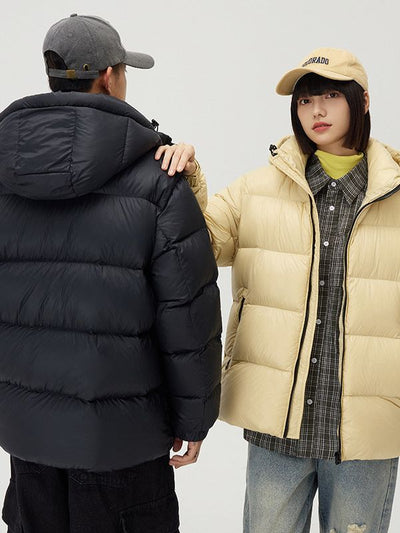 Abrigo de Plumón Grueso para Parejas - Chaqueta Impermeable de Invierno con Capucha - Image 11