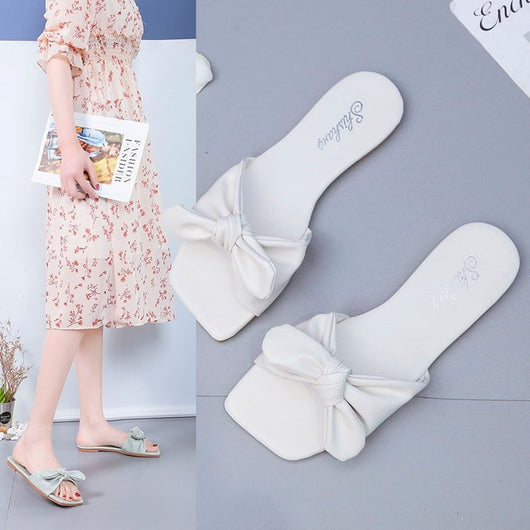 Pantuflas de Playa para Mujer con Moño Elegante - Image 9