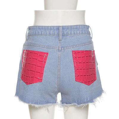 Shorts Denim Casual Ajustados con Bolsillos Laterales para Mujer - Image 8