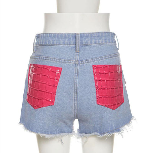Shorts Denim Casual Ajustados con Bolsillos Laterales para Mujer - Image 8