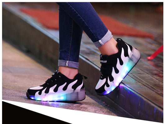 Patines Heelys con Ruedas Simples y Dobles con Luces LED para Otoño e Invierno - Image 7