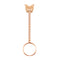 Anel Feminino Borboleta Dupla Anel Criativo Cor Rose Gold