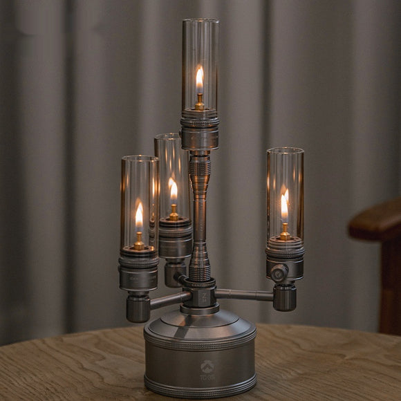 Adaptador de Luz Ambiental para Tanque de Gas - Lámpara Camping 4 Articulaciones