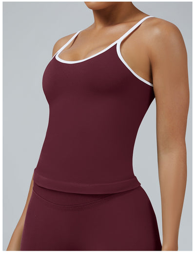 Chaleco Deportivo Mujer Espalda Descubierta Contraste de Colores - Image 19