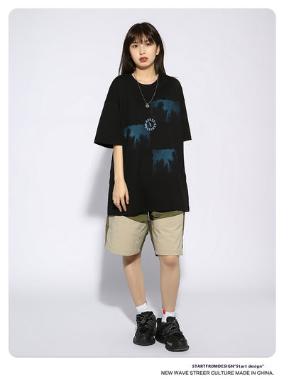 Playera Estampada Suelta para Parejas - Estilo Urbano - Image 19