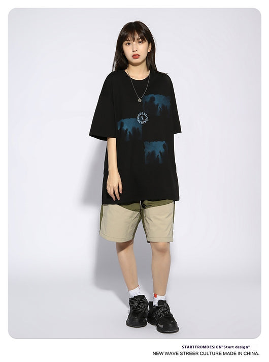 Playera Estampada Suelta para Parejas - Estilo Urbano - Image 19