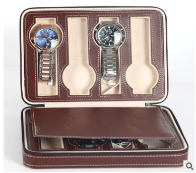 Estuche Portátil de Cuero para Reloj con Cierre de Cremallera - Image 12