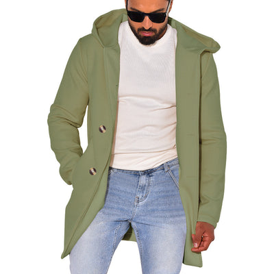 Abrigo de Lana Tipo Trench para Hombre - Image 36