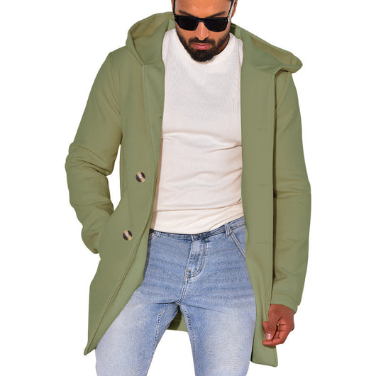 Abrigo de Lana Tipo Trench para Hombre - Image 36