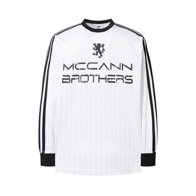 Playera Holgada de Rayas con Letras Europeas y Americanas - Manga Larga para Hombre - Image 7