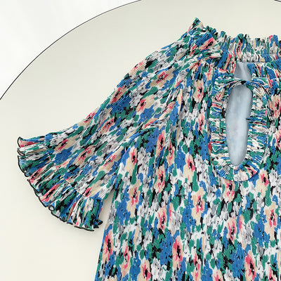 Blusa Georgette Estampada con Mangas Tres Cuartos y Detalles en Chifón - Image 16