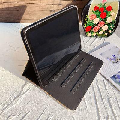 Funda Protectora de Cuero para Tablet con Diseño Floral y Ranura para Stylus - Image 19
