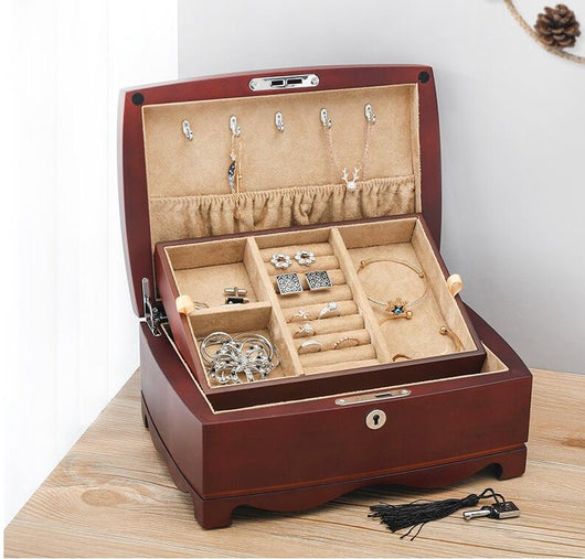 Joyero de Madera Retro Multicapa - Organizador de Joyas Elegante - Image 10