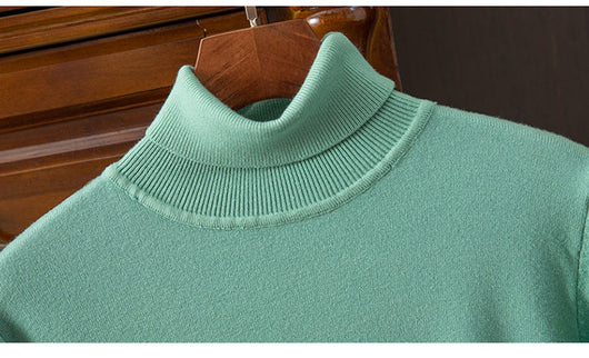 Suéter Cuello Alto para Hombre Otoño Invierno - Abrigo Interior Versátil - Image 37
